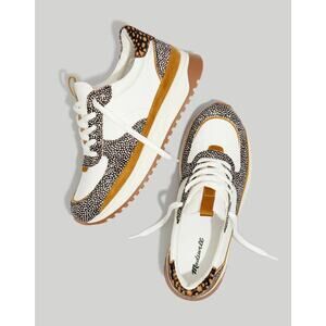 NEW Madewell Kickoff Trainer Sneakers in Spotted Calf Olive Grrove Multi 7.5